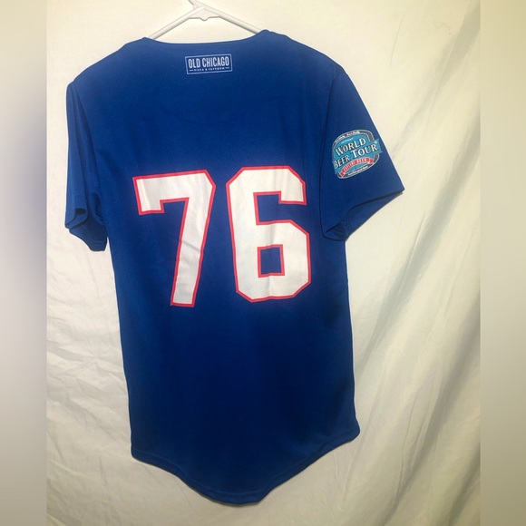 Unisex Size XS Old Chicago World Beer Tour Button Up Baseball Jersey.BlueInColor - Picture 3 of 7